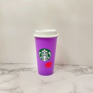 2021 New Starbucks Valentines Day Purple Reusable Color Changing Cups